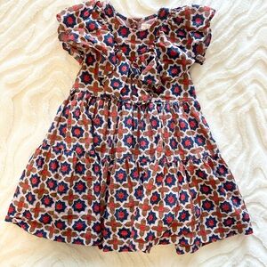 Pink Chicken Geometric Star Kids Dress
